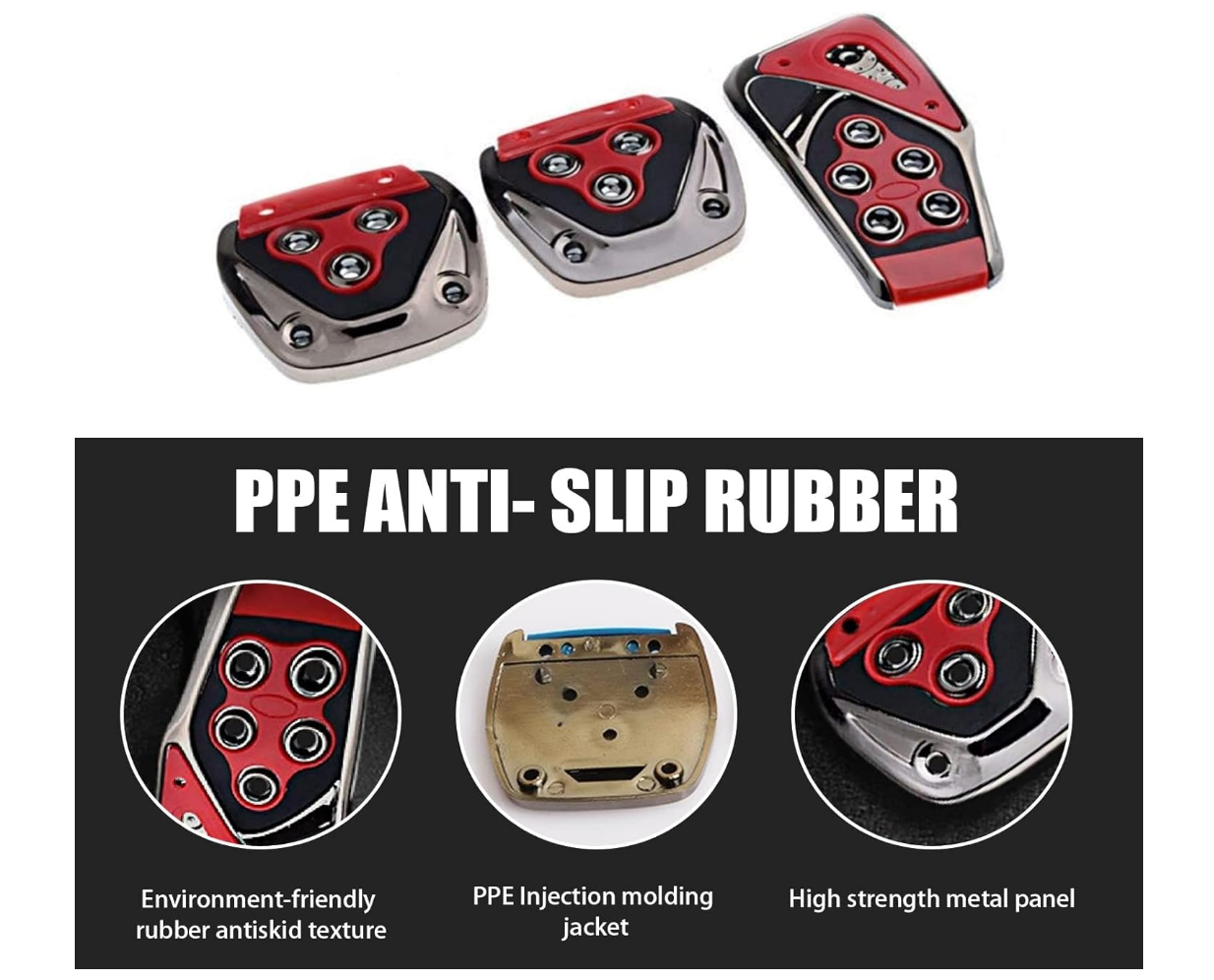 Anti Slip Pedal Kit Black Car Pedal