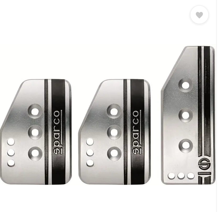 Smart Sparco Silver Car Pedals Kit - Set of 3 Car Pedal