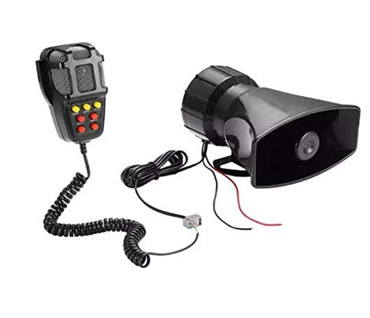 Quality Siren for Cars 7 Tone Loud Hooter with Mic VIP Siren 100 watts Sound Output