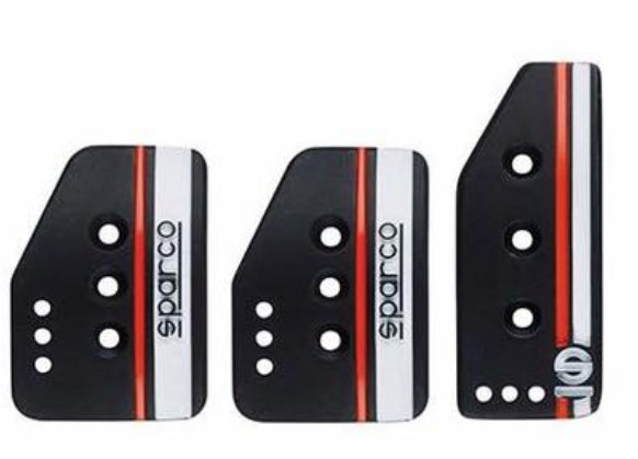 Smart Sparco Silver Car Pedals Kit - Set of 3 Car Pedal